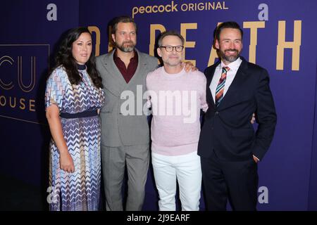 Patrick McManus, Christian Slater, Joshua Jackson, Maggie Kyle kommen beim NBC Universal FYC House Event DR.DEATH an, der am Sonntag, dem 22. Mai 2022 im NBCU FYC House in Hollywood, Kalifornien, stattfand. (Foto von Juan Pablo Rico/Sipa USA) Stockfoto