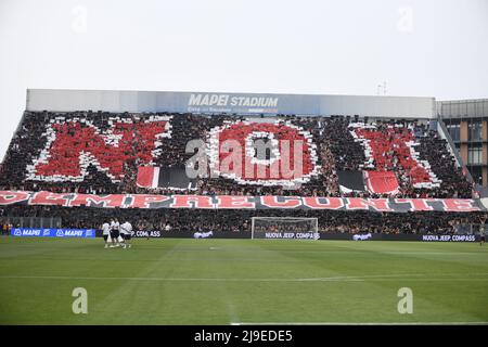 Reggio Emilia, Italien. 22.. Mai 2022. Unterstützer (Mailand) Während der italienischen Serie Ein Spiel zwischen Sassuolo 0-3 Mailand im Mapei Stadium am 22. Mai 2022 in Reggio Emilia, Italien. (Foto von Maurizio Borsari/AFLO) Stockfoto