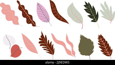 Herbstblätter, Laub und Äste Blattvektor Stock Vektor