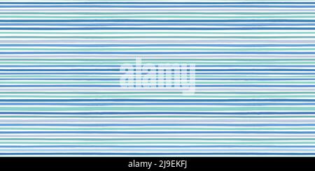 Hintergrund mit Streifenmuster. Vektor nahtlose Wiederholung Rand der horizontalen Streifen in blau und grün. Stock Vektor