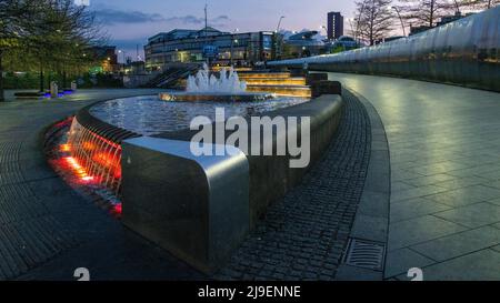 Sheaf Square Sheffield Vor Dem Hauptbahnhof Stockfoto