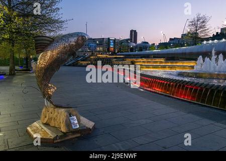 Sheaf Square Sheffield Vor Dem Hauptbahnhof Stockfoto