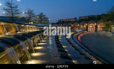 Sheaf Square Sheffield Vor Dem Hauptbahnhof Stockfoto