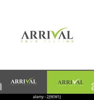 Ankunftschreiben mit Häkchen für Ihr Firmenlogo. Vektorgrafik EPS.8 EPS.10 Stock Vektor