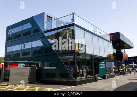 Aston Martin F1 Team, Ambiente Wohnmobil während des Formel 1 Pirelli Grand Premio de Espana 2022, 6. Runde der FIA Formel 1 Weltmeisterschaft 2022, auf dem Circuit de Barcelona-Catalunya, vom 20. Bis 22. Mai 2022 in Montmelo, Spanien - Foto: Xavi Bonilla/DPPI/LiveMedia Stockfoto