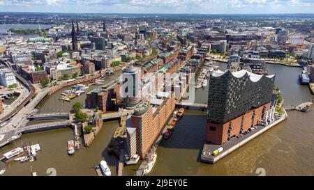 Elbphilharmonie Hamburg, Konzerthalle, Speicherstadt, Hambuerg, Deutschland Stockfoto
