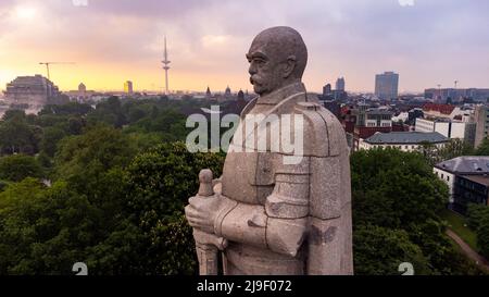 Bismarck-Denkmal, Bismark Denkal, Hamburg, Deutschland Stockfoto