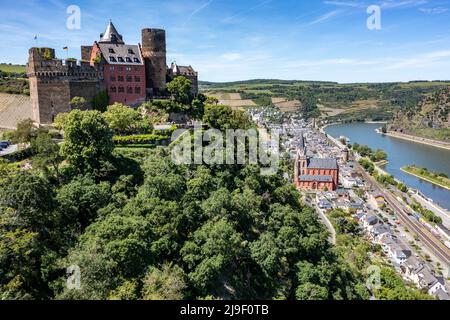 Schloss Schönburg, Schönburg, Rheintal, Deutschland Stockfoto