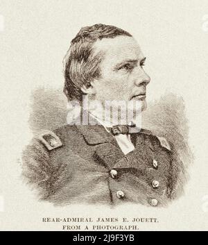 Mexikanisch-Amerikanischer Krieg. Porträt von James Edward Jouett. Amerikanischer Bürgerkrieg: Der Rückadmiral der United States Navy. Stockfoto