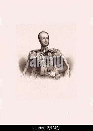 Porträt von Wilhelm II. Aus den Niederlanden. William II. (Niederländisch: Willem Frederik George Lodewijk, anglikiert als William Frederick George Louis; 1792–184 Stockfoto