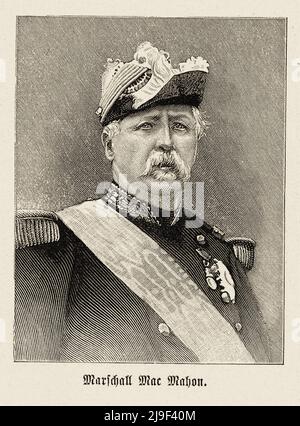 Lipthograph aus dem 19.. Jahrhundert des Marschalls MacMahon. Marie Edme Patrice Maurice de MacMahon, marquis de MacMahon, duc de Magenta (1808–1893) war eine französische Generation Stockfoto