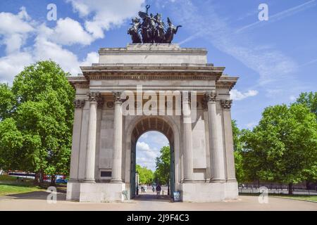 London, Großbritannien. Mai 2022. Wellington Arch, Hyde Park Corner. Quelle: Vuk Valcic/Alamy Stockfoto