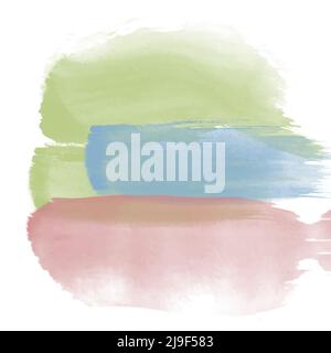 Aquarellhintergrund. Abstrakter, farbenfroher Hintergrund. Vektorgrafik. Aquarellstrich auf weißem Hintergrund. Stock Vektor