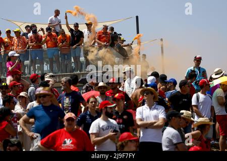 Zuschauer, Fans während des Formel 1 Pirelli Grand Premio de Espana 2022, 6. Runde der FIA Formel 1 Weltmeisterschaft 2022, auf dem Circuit de Barcelona-Catalunya, vom 20. Bis 22. Mai 2022 in Montmelo, Spanien - Foto: Xavi Bonilla/DPPI/LiveMedia Stockfoto