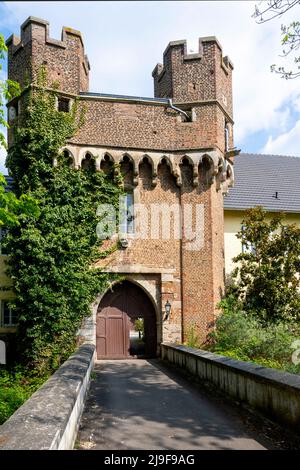 Deutschland, NRW, Erftstadt-Lechenich, Tor der Landesburg Lechenich Stockfoto