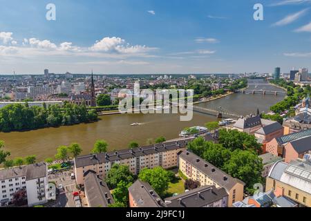 Frankfurt, Deutschland, Skyline der Stadt am Main Stockfoto