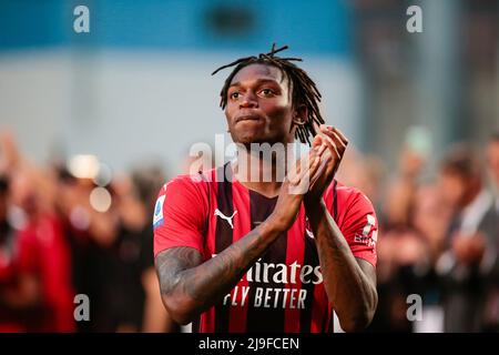 Rafael Leao (AC Mailand) während der italienischen Meisterschaft Serie Ein Fußballspiel zwischen US Sassuolo und AC Mailand am 22. Mai 2022 im Mapei Stadium-Citta del Tricolore in Reggio Emilia, Italien - Foto: Nderim Kaceli/DPPI/LiveMedia Stockfoto