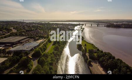 Gateway Bridge , Runcorn , Widnes 2022 Stockfoto