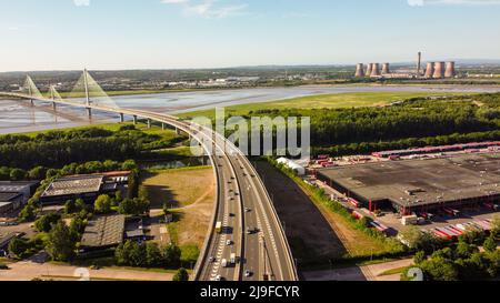 Gateway Bridge , Runcorn , Widnes 2022 Stockfoto
