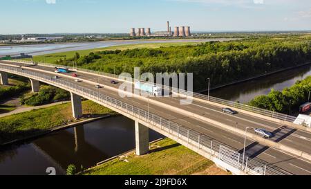 Gateway Bridge , Runcorn , Widnes 2022 Stockfoto