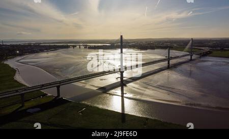 Gateway Bridge , Runcorn , Widnes 2022 Stockfoto