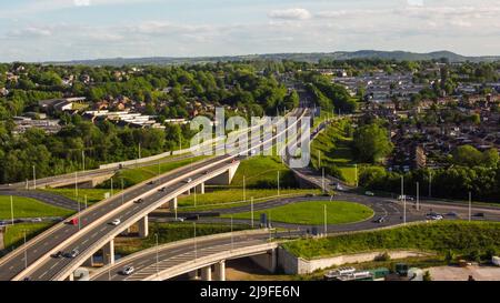 Gateway Bridge , Runcorn , Widnes 2022 Stockfoto