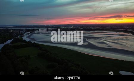 Gateway Bridge , Runcorn , Widnes 2022 Stockfoto