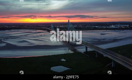 Gateway Bridge , Runcorn , Widnes 2022 Stockfoto