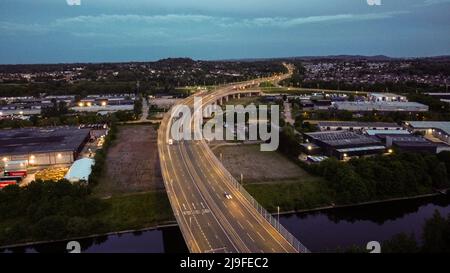 Gateway Bridge , Runcorn , Widnes 2022 Stockfoto