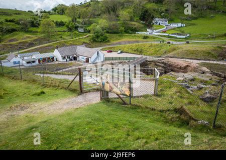 Llandudno's weltberühmte bronzezeitliche Mine und Besucherzentrum auf der Great Orme, Llandudno, Wales. Stockfoto