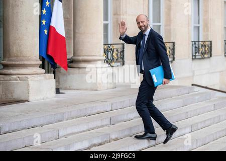 The Elysee Presidential Palace in Paris, 23. Mai 2022. Am 23. Mai 2022 trifft der französische Minister Stanislas Guerini zum ersten minister des rates im Pariser Elysee-Palast ein. Foto von Eliot Blondt/ABACAPRESS.COM Stockfoto