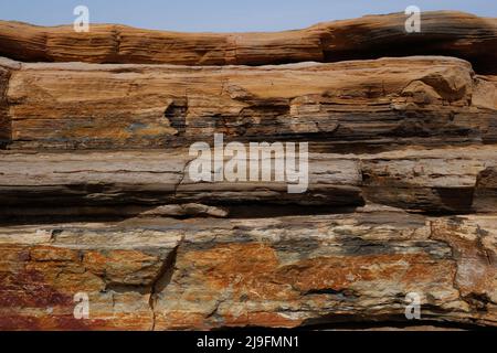 kansai, japan, 2022/02/05 , das Senjojiki Rock Plateau im Yoshino-Kumano Nationalpark (Yoshino-Kumano Kokuritsu Kōen) ist ein Nationalpark mit Sever Stockfoto