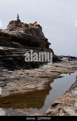 kansai, japan, 2022/02/05 , das Senjojiki Rock Plateau im Yoshino-Kumano Nationalpark (Yoshino-Kumano Kokuritsu Kōen) ist ein Nationalpark mit Sever Stockfoto