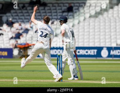 Middlesex gegen Durham bei der LV Insurance County Championship als Lords am 19.. Mai 2022 Stockfoto