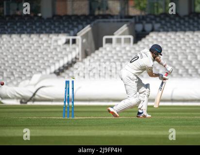 Middlesex gegen Durham bei der LV Insurance County Championship als Lords am 19.. Mai 2022 Stockfoto