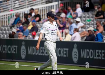 Middlesex gegen Durham bei der LV Insurance County Championship als Lords am 19.. Mai 2022 Stockfoto