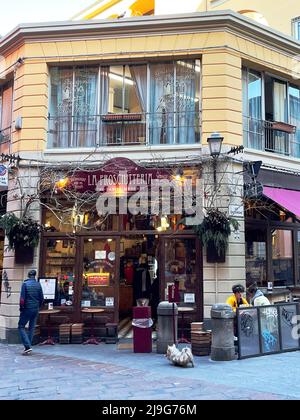 Bologna, Italien. Lokales Restaurant im historischen Zentrum. Stockfoto