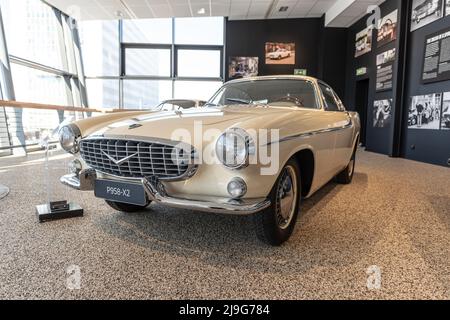 Göteborg, Schweden - 10 2022. April: Volvo P1800 Prototyp P958-X2 zu sehen Stockfoto