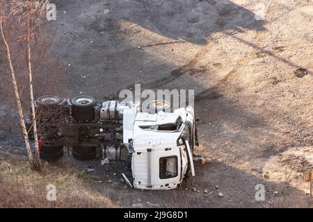 Göteborg, Schweden - April 11 2022: Decomissioned Truck used for Training firemen Stockfoto