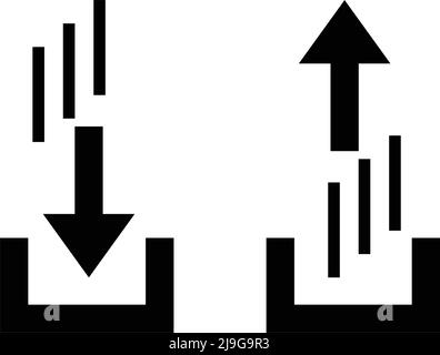 Download-Symbol und Upload-Symbol. Bearbeitbarer Vektor. Stock Vektor