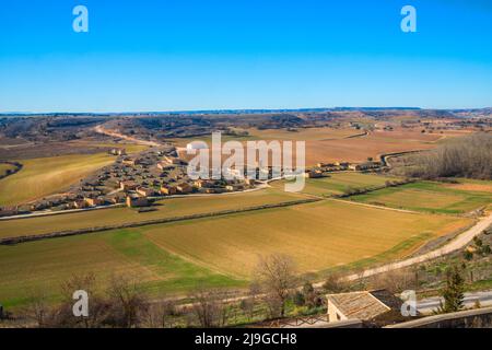 Traditionelle Weinkeller. Atauta, Provinz Soria, Castilla Leon, Spanien. Stockfoto