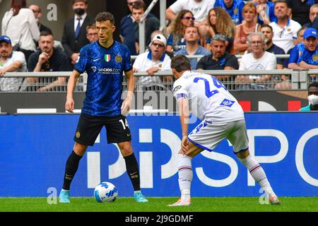 Mailand, Italien. 22.. Mai 2022. Ivan Perisic (14) von Inter sah in der Serie Ein Spiel zwischen Inter und Sampdoria bei Giuseppe Meazza in Mailand. (Foto: Gonzales Photo/Alamy Live News Stockfoto