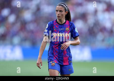 Aitana Bonmati vom FC Barcelona blickt auf das UEFA Women's Champions League-Finale zwischen dem FC Barcelona und Olympique Lyon am 21. Mai 2022 in Turin, Italien, im Allianz-Stadion. Stockfoto