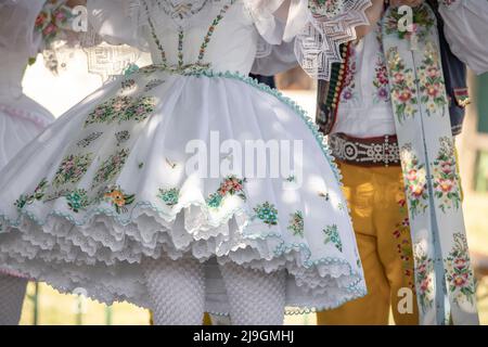 Detail der Tracht, Rakvice, Südmähren, Tschechische Republik Stockfoto