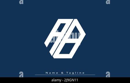 Alphabet Buchstaben Initialen Monogramm Logo ab , BA Stock Vektor