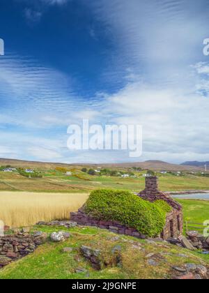 Verlassene Hütte in der Nähe von Achiltibuie in Ross und Cromarty, Highland, Schottland Stockfoto