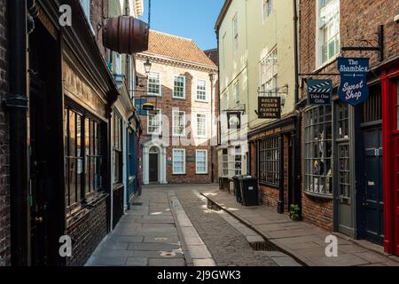 Die Shambles in York, England. Stockfoto