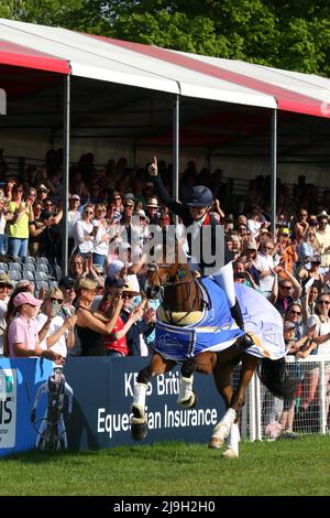 Laura Collett - London 52 - Siegerin der Badminton Horse Trials 2022 Stockfoto