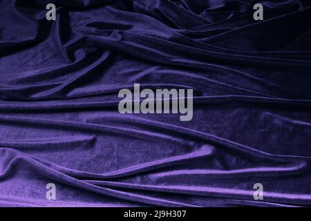 Luxuriöser Stoffhintergrund aus Samt, Velours-Stoff in trendiger Farbe Stockfoto