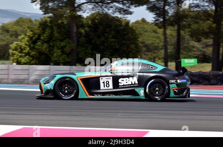 International GT Open 2022 auf Paul Ricard Circuit (Frankreich) - Mercedes AMG GT3 Theeba Racing Stockfoto